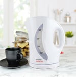 White Kettle Electric Cordless Jug Style 1.7L with Auto Shut Off 2000W