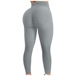 ADICOM TIK Tok Leggings, Women Butt Lifting Yoga Pants,High Waisted Sweatpants Workout Tummy Control Tights Gray S