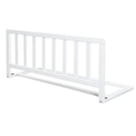 roba Barrière de Lit en Bois 90 cm - Protection Anti-Chute Sûre pour Bébés et Enfants - de 18 Mois à 5 Ans - Montage Facile sans Perçage - Hauteur de 38 cm - Blanc