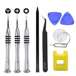 ABMRO iPhone Screwdriver Repair Tool Kit,1.5mm PH000 Phillips,0.8mm Star P2 Pentalobe,Y0.6 Tri-Point Y000 Tri-Wing Screworiver for Apple iPhone X/8/8 Plus, 7/7Plus,6P/6S/6/5S/5/5C/4S/4/SE,iPod,iTouch