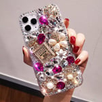 Bling Cases for iPhone 11 12 13 14 15 Pro Max Glitter Flower Diamond Phone Cover