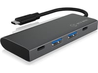 Icy Box Ib-Hub1428-C31, Usb 3.2 Gen 2 (3.1 Gen 2) Typ-C, Usb 3.2 Gen 2 (3.1 Gen 2) Typ-A, Usb 3.2 Gen 2 (3.1 Gen 2) Typ-C, 10000 Mbit/S, Antracit, Sort, Aluminium, Plast, Access, Ström