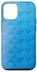 Coque pour iPhone 12/12 Pro Polygone Géométrie Océan Bleu Dégradé