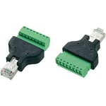 TRU Components Fiche RJ45 LT-RJ45 avec raccord vissé 569296 mâle droit.