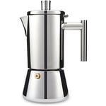 Cafetière italienne en acier inoxydable pour cuisinières à induction, en céramique, électriques et à gaz - 12 tasses (520 ml) Offre exclusive