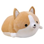 SNIIA Corgi Chien en Peluche Coussin, Mignon Corgi Animaux en Peluche poupée Jouets, Coussin Animal câlin Oreiller Cadeau pour Les Enfants Petite Amie Personnes âgées