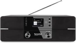 DIGITRADIO 371 CD BT - Radio numérique stéréo (DAB+, FM, lecteur CD, Bluetooth, écran couleur, USB, AUX, pr casque, installation compacte, réveil, 10 watts, télécommande) Noir