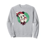 Disney Mickey Mouse Vintage Christmas Wreath Sweatshirt