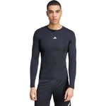 adidas Techfit Langermet Baselayer T-skjorte Herre - Svart - str. L