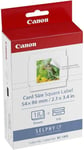 Paper for Canon SELPHY CP1500 - KC-18IS Genuine Canon Ink + Sticker Paper Set (54 x 86mm) 18 Sheets, also compatible with CP1300, CP1200