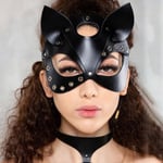 CEA BDSM Half Eyes Cosplay Face Cat Mask Nahka Valjaat Naamio Anime Naiset Nahka Hauska Halloween Genshin Impact Steampunk