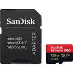 Sandisk Extreme Pro  128GB Minnekort MicroSDXC 