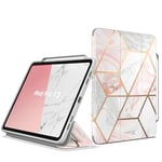 i-Blason for iPad Pro 13 Inch Case 2024 with Pencil Holder, [Slim Trifold Stand] [Auto Sleep/Wake], Soft TPU Protective iPad Pro M4 Case Cover for iPad Pro 13 Inch M4, Cosmo Series, Marble