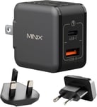 Neo P1 Mini 33 W Pps Chargeur Gan 2 Ports 1 Port Usb-C Chargeur Rapide 1 Port Usb-A Chargeur Rapide 3.0. Compatible Avec Iphone 8-15, Galaxy S10-S21, Pad Et Plus Encore.