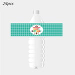 Sarjakuva Animal Baby Shower Happy Birthday Banner Carnival Circus-Bottle tarra 24 kpl