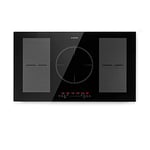 Klarstein Plaque de Cuisson Electrique à Induction 9300W, Plaque Encastrées 5 Feux, Tables de Cuisson Encastrable, Contrôle Tactile, Rechaud pour la Cuisine