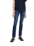 TOM TAILOR 1043528 Jean Slim Alexa, 10282 – Dark Stone Wash Denim, 26W x 30L Femme