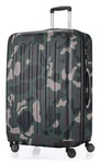 HAUPTSTADTKOFFER - Spree - Valise plus Grande de soute, Trolley Rigide ABS, TSA, extensible, extra léger, 4 roues, 75 cm, 119 L, Camouflage