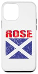 Coque pour iPhone 12 mini Clan Rose Tartan Nom de famille écossais Scotland Pride