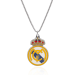 Baked Lacquer vändbart halsband med kedja av orm och ben Fanhalsband för fotbollsklubb födelsedag Real Madrid