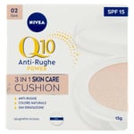 Nivea Q10 Plus Anti-Age 3 in 1 Skin Care Cushion Scuro, Colore Naturale 02 Dark