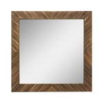 Stonebriar Miroir Mural carré en Bois texturé à Chevrons avec Supports de Montage attachés 50,8 x 50,8 cm