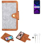 Protection sleeve + earphones for Lenovo Legion Phone Duel 2 Case light grey