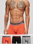 Superdry 3-Pack Logo Waistband Boxers - Multi, Multi, Size S, Men