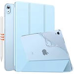 MoKo for iPad Air 6th Generation 11-inch Case (M2) 2024, iPad Air 5th/4th Gen Case 10.9" 2022/2020, Translucent Frosted Soft TPU Back Cover for iPad Air 6/5/4 Gen, Slim iPad Air Case, Sky Blue