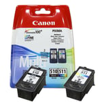 Original Canon PG510 Black & CL511 Colour Ink Cartridge For PIXMA MX320 Printer