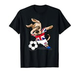 Dabbing Dog United Kingdom Soccer Fans Jersey UK Football T-Shirt