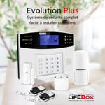 Lifebox - Evolution Plus, système d'alarme sans fil connectée wifi / gsm compatible Androïd et ios