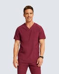 Infinity kittel med V-hals for herrer Burgundy Burgunder. XL