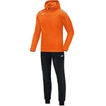 JAKO - Survêtement Classico En Polyester Avec Capuche, Mixte, Orange Fluo, S