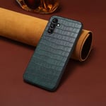 Samsung Galaxy A05s 4G Crocodile Texture Case PU-nahkapäällysteinen TPU+PC Slim Fit -puhelimen suojakuori - Gr