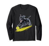 Black Labrador Retriever chasing a ball Labrador Retriever Long Sleeve T-Shirt