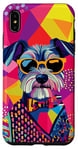 Coque pour iPhone XS Max Figurine schnauzer miniature tendance et colorée Pop Art