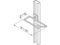 Triton Schroff Kabelögla För C-Skena, Stål, 120 X 45 Mm