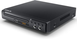 Mini lecteur DVD Scart - Lecteur CD compact HDMI pour TV - Lecteur DVD HD DVD/CD/VCD USB - 2 interfaces micro - Câble HDMI/AV - Boîtier en métal intégré - Boîtier en métal