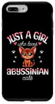 Coque pour iPhone 7 Plus/8 Plus Fille Qui Aime Les Chats Abyssins Adore Chat Abyssin