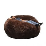 Pouf géant déhoussable fausse fourrure BANANAIR 200 cm chocolat