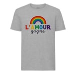 T-Shirt Homme Col Rond L'amour Gagne Lgbtq+ Gay Lesbien Pride