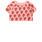 Bobo Choses Strawberry Kortermet Beskåret Sweatshirt Rosa | Rosa | 10-11 years