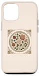 Coque pour iPhone 12/12 Pro Rose florale botanique, style bohème minimaliste, roses d'amour