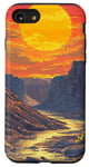 Coque pour iPhone SE (2020) / 7 / 8 Grand Canyon At Dawn Vintage Paysage graphique