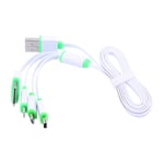 CABLE 4 EN 1 POUR SMARTPHONE APPLE MICRO USB ET USB 3.0 BLANC VERT