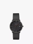 Junghans 27/4308.02 Men's Max Bill Automatic Date Leather Strap Watch, Black