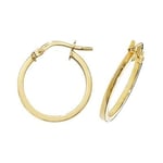 James Moore TH ER1007-15 9k Yellow Gold Hoop Earrings 15 mm Jewellery