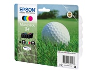 Epson 34 Multipack - 4-Pack - Svart, Gul, Cyan, Magenta - Original - Blister Med Rf-Larm/Akustiskt Larm - Bläckpatron - För Workforce Pro Wf-3720Dwf, Wf-3725Dwf