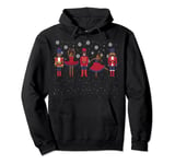 African American Nutcracker Christmas Funny Nutcracker Snow Pullover Hoodie